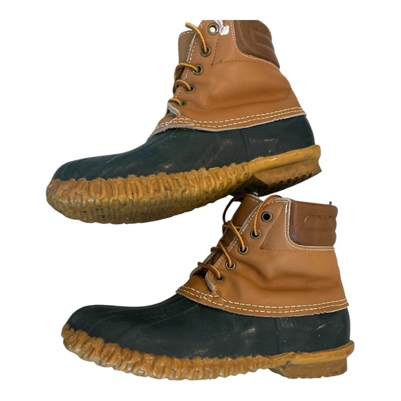 Sorel Waterproof Ladies Hiking Duck Boots sz 8 EUC Black Brown Lace Up Fur Lined - Picture 14 of 17